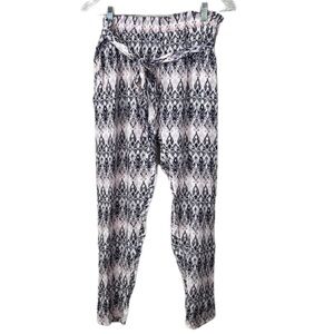 Eberjey Hudson Ikat Loungewear Ankle Pant In Rumba Size S/M
